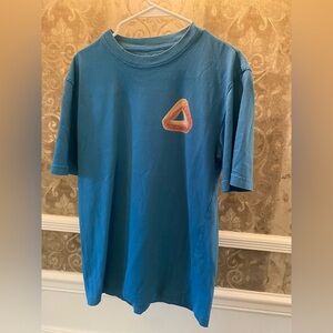 PALACE Blue Tee with Geometric Design
